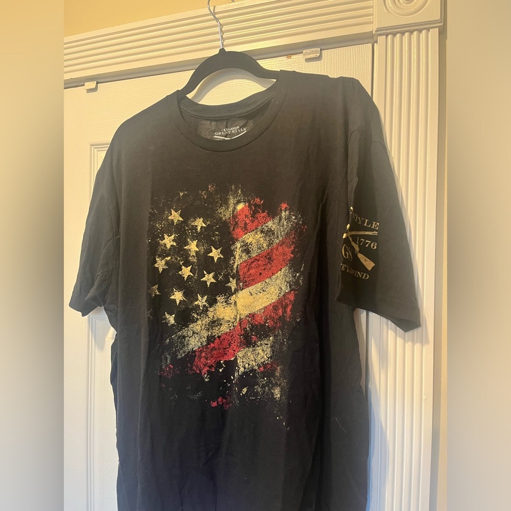 Grunt style flag shirt